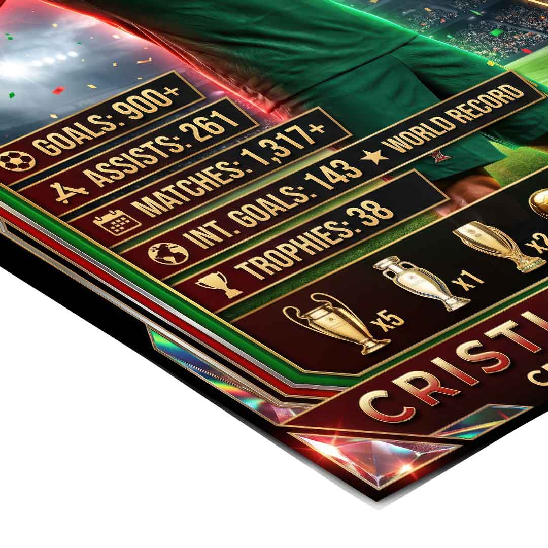 Ronaldo Trade Card Poster Eckdetail