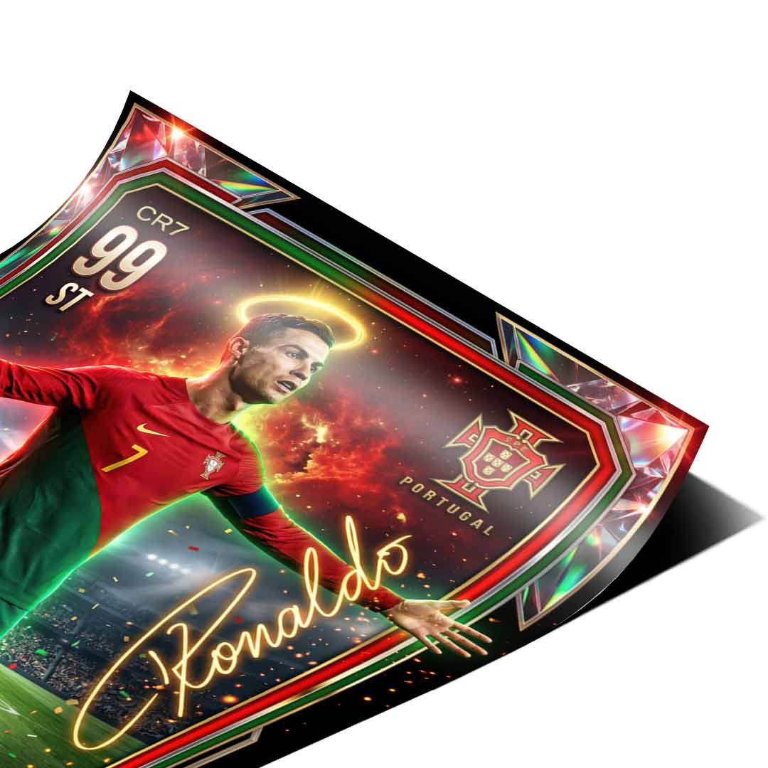 Ronaldo Trade Card Poster Eckdetail