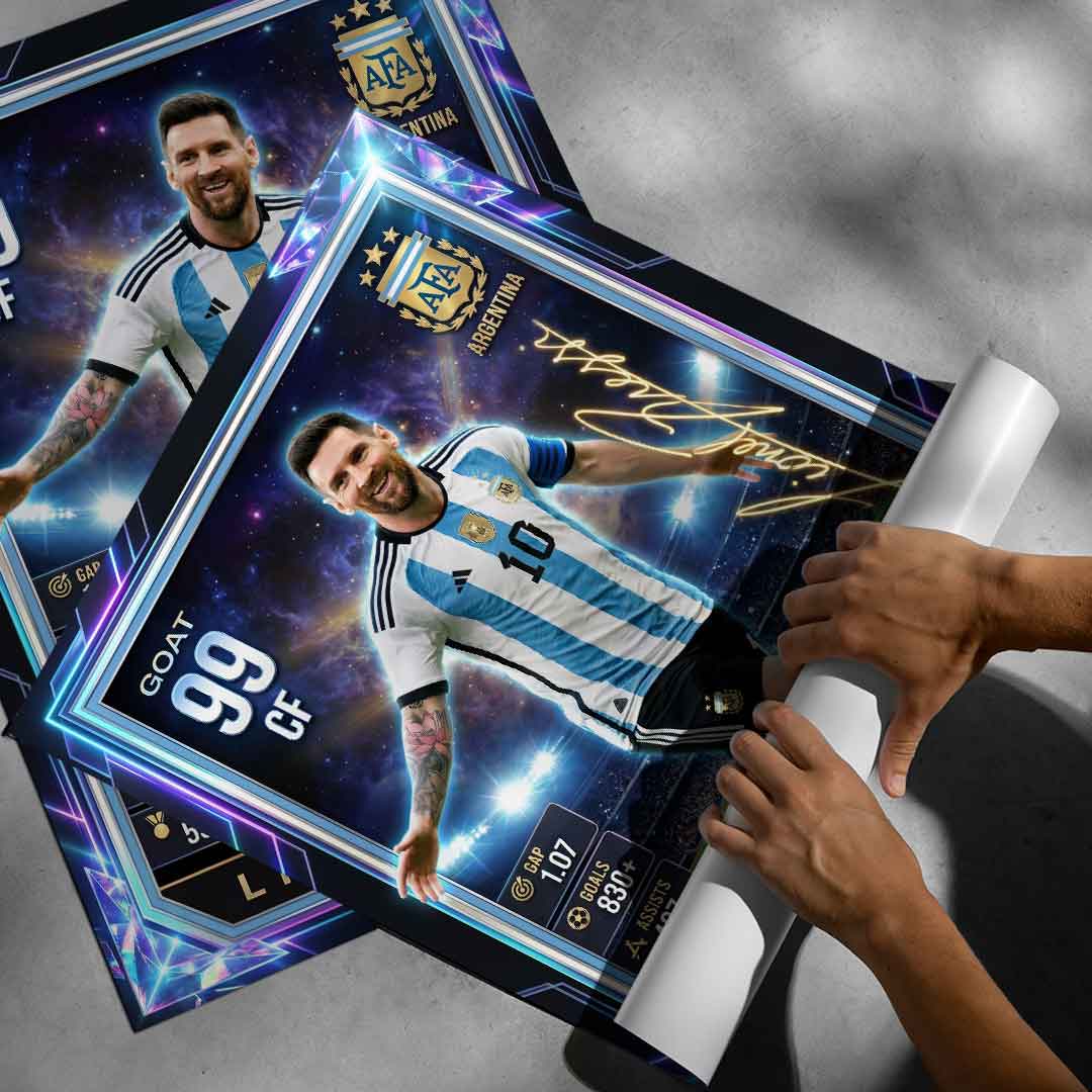 Messi Trade Card Poster Roll-up