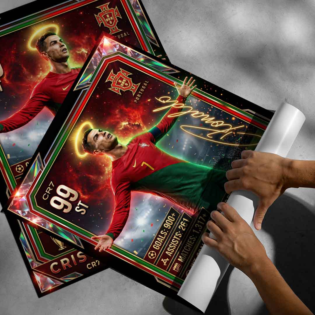 Ronaldo Trade Card Poster Roll-up