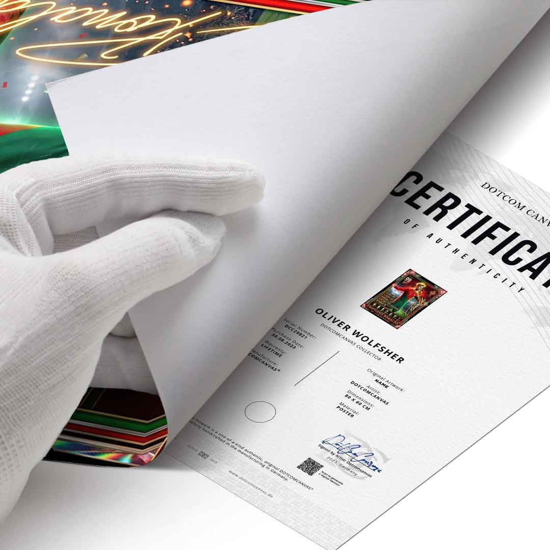 Ronaldo Trade Card Poster Zertifikat