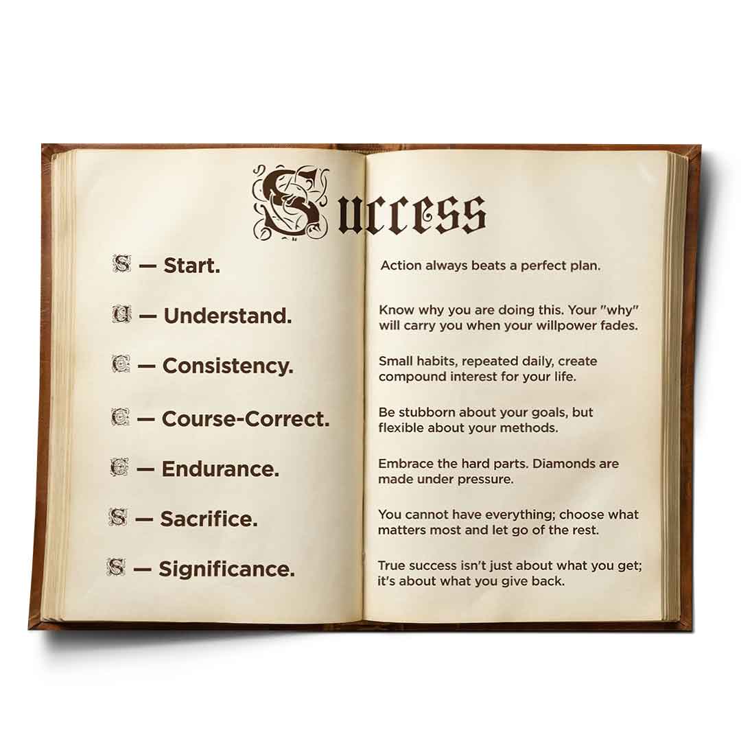 DOTCOMCANVAS® Success book Poster – Vorderansicht