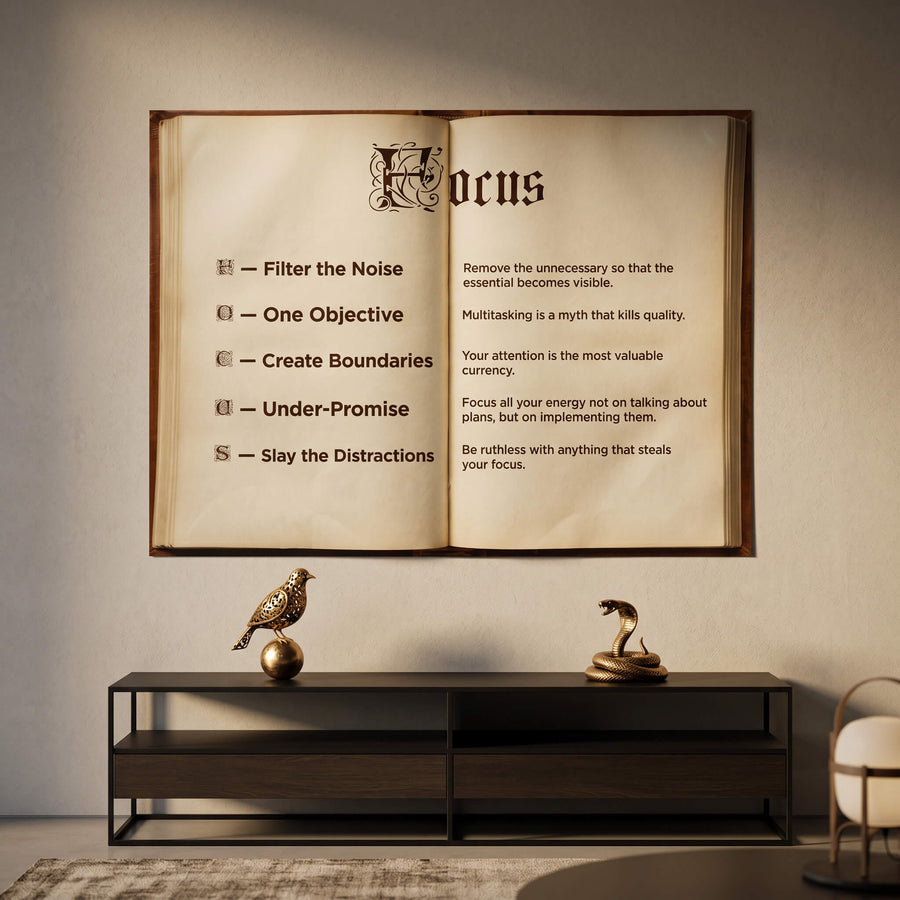DOTCOMCANVAS® Focus book Poster – im Raum