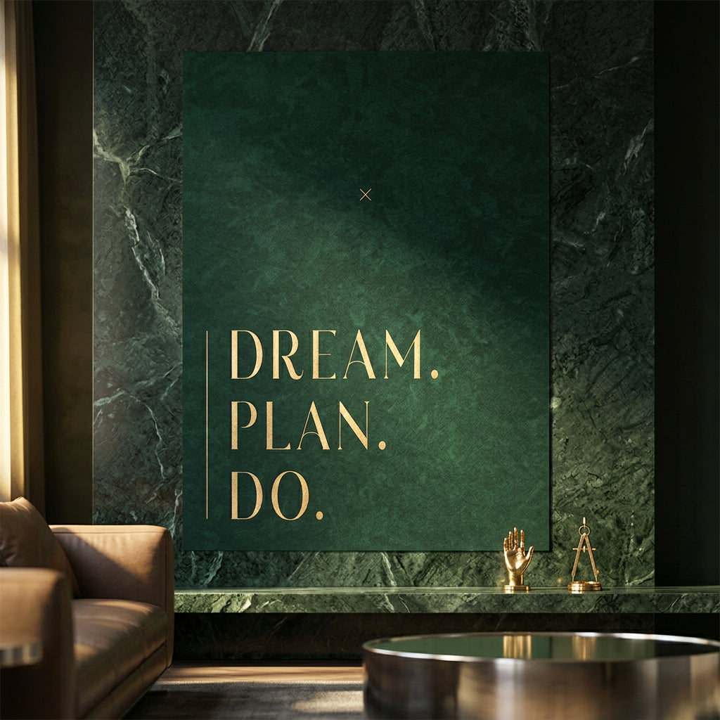 DREAM. PLAN. DO. Poster im Wohnraum