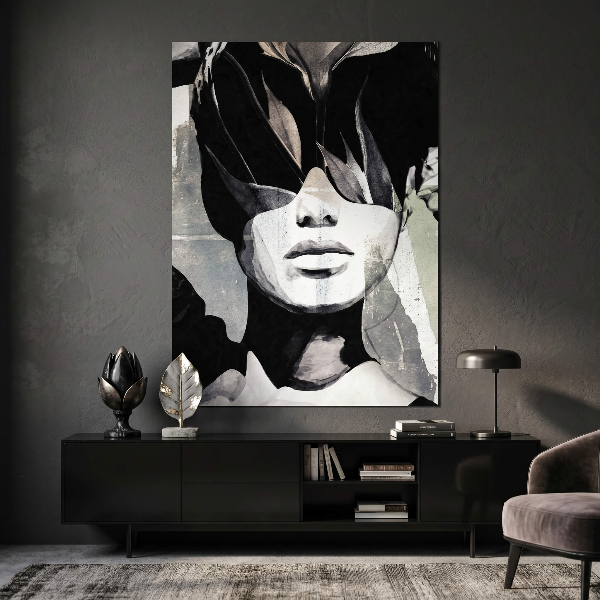 DOTCOMCANVAS® Abstract intergration Poster – im Raum