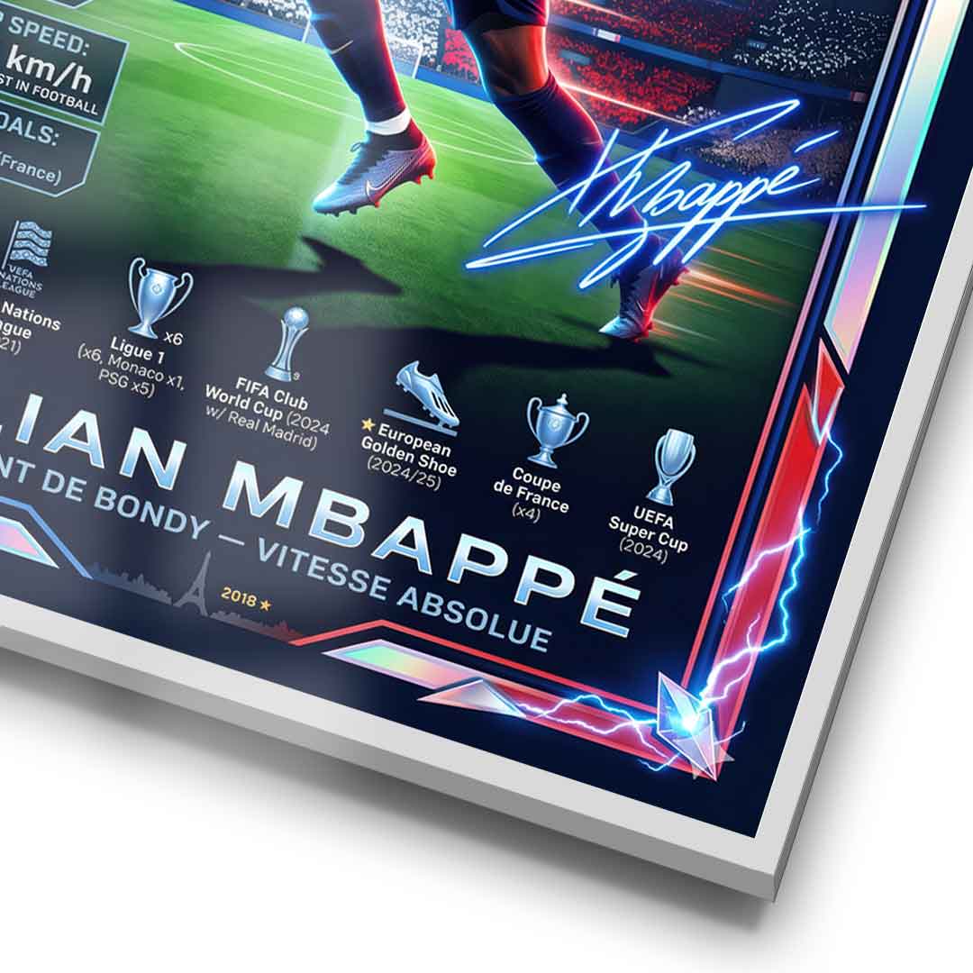 Mbappé Poster Rahmen-Detail