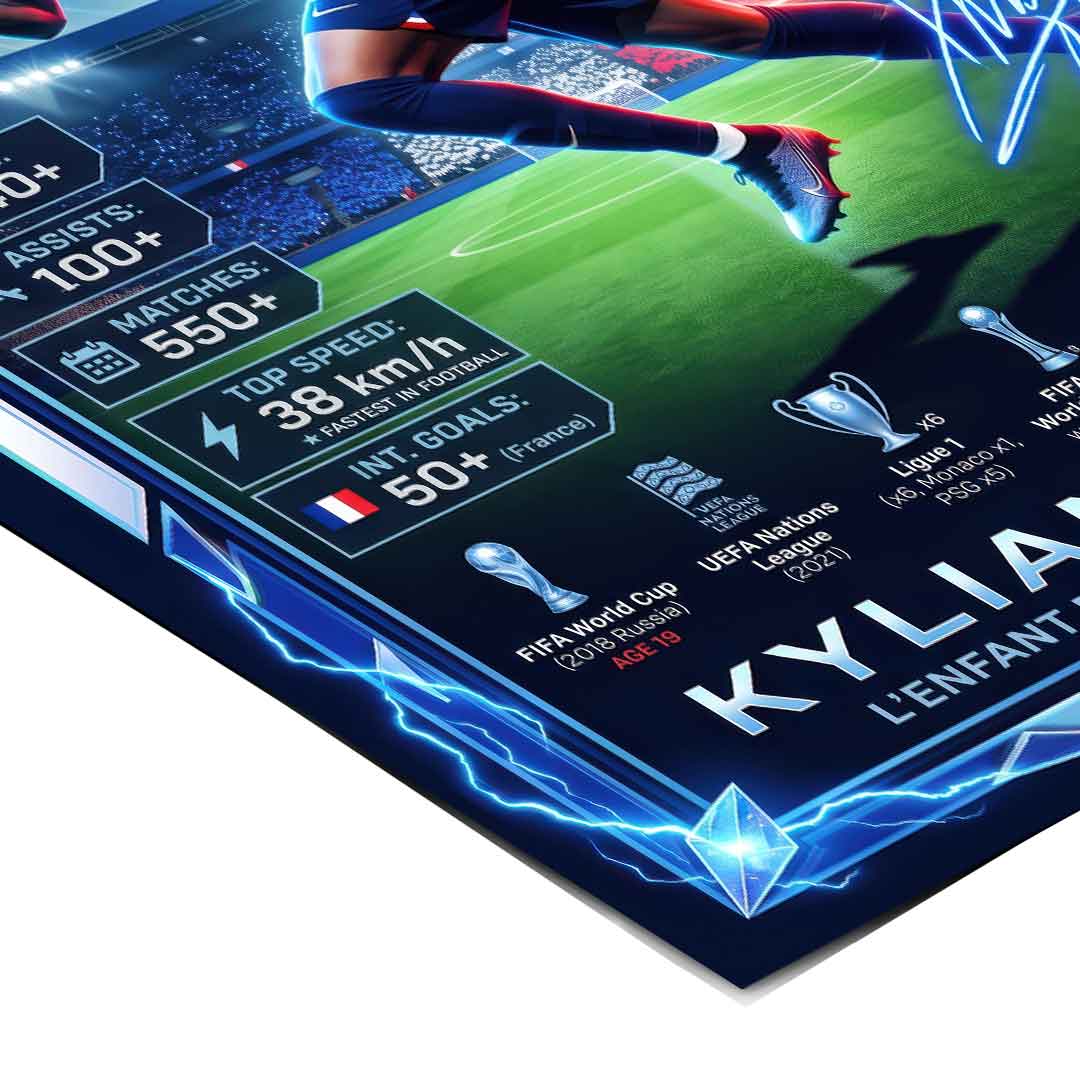 Mbappé Poster Eck-Detail
