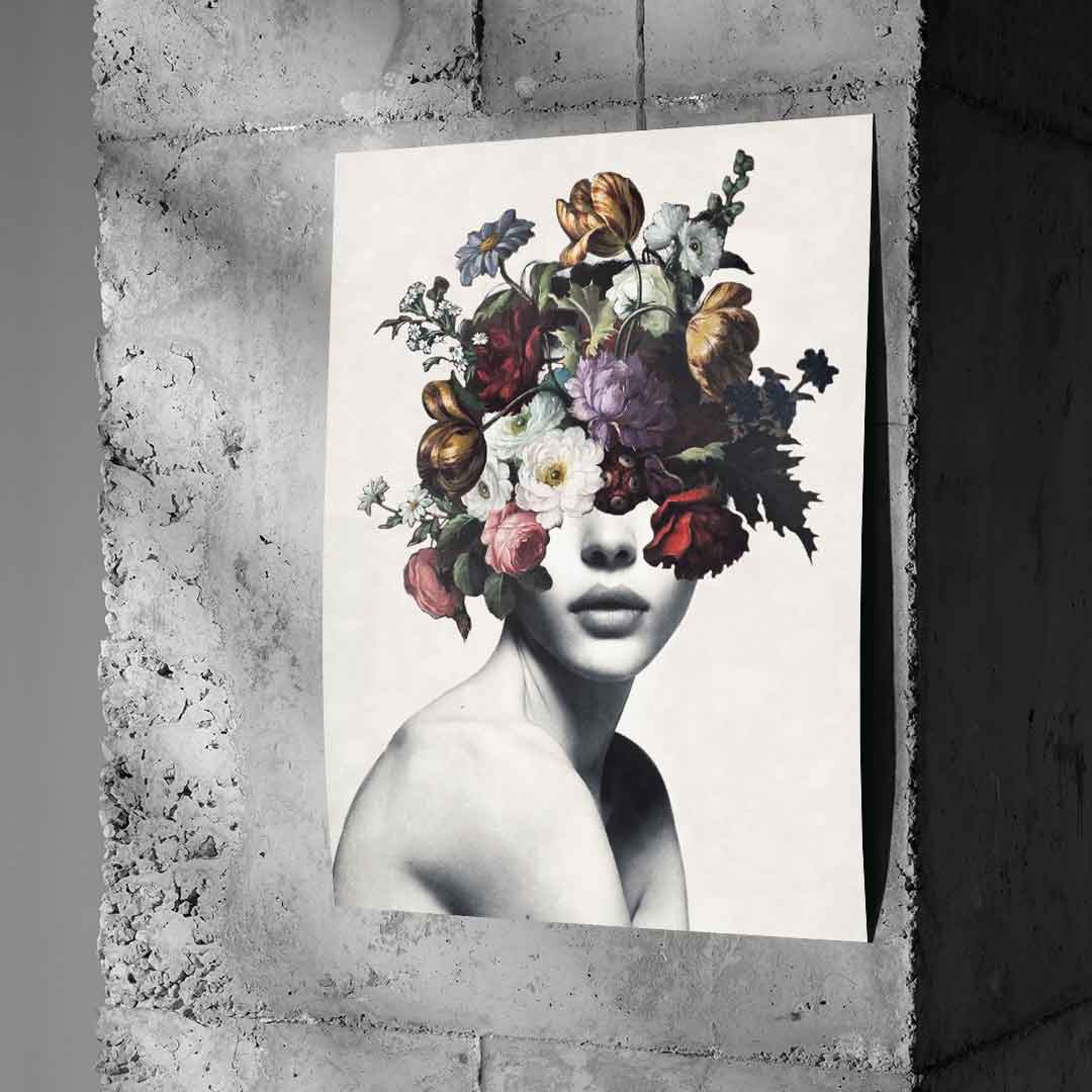 DOTCOMCANVAS® Elegance 101 Poster – an Betonwand