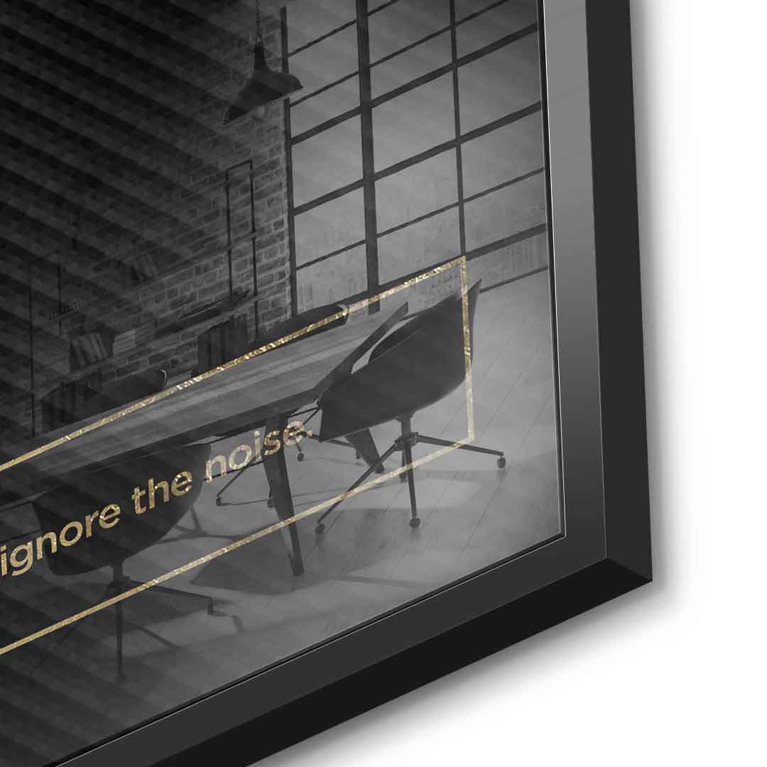 DOTCOMCANVAS® Focus (Fo) Acrylglasbild Version Schwarz – Detailansicht