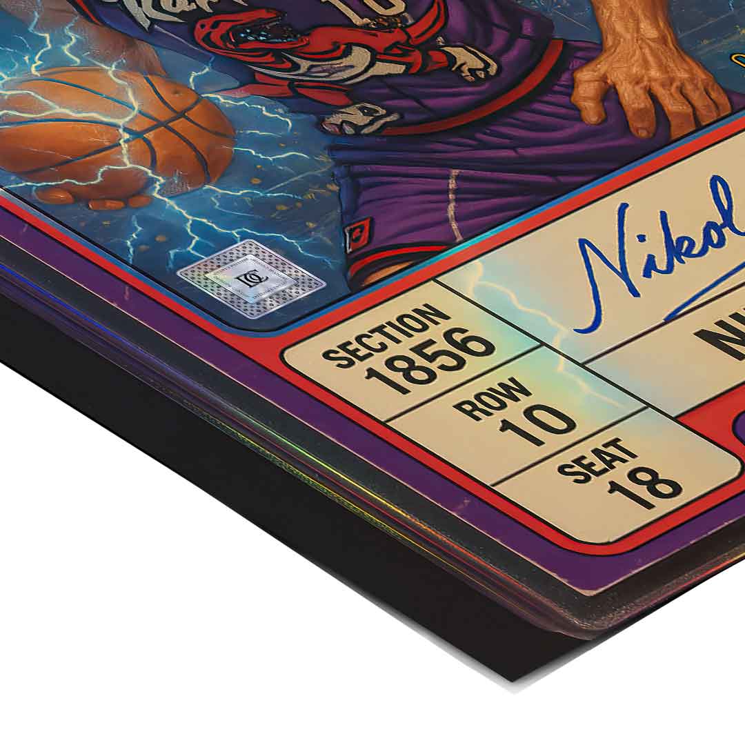 DOTCOMCANVAS Poster Nikola Tesla Basketball Card Eckdetail