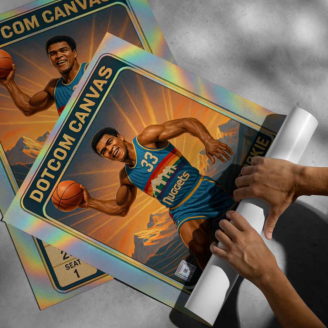 DOTCOMCANVAS Muhammad Ali Basketball Card Poster Pop Art Roll-up Aufsteller