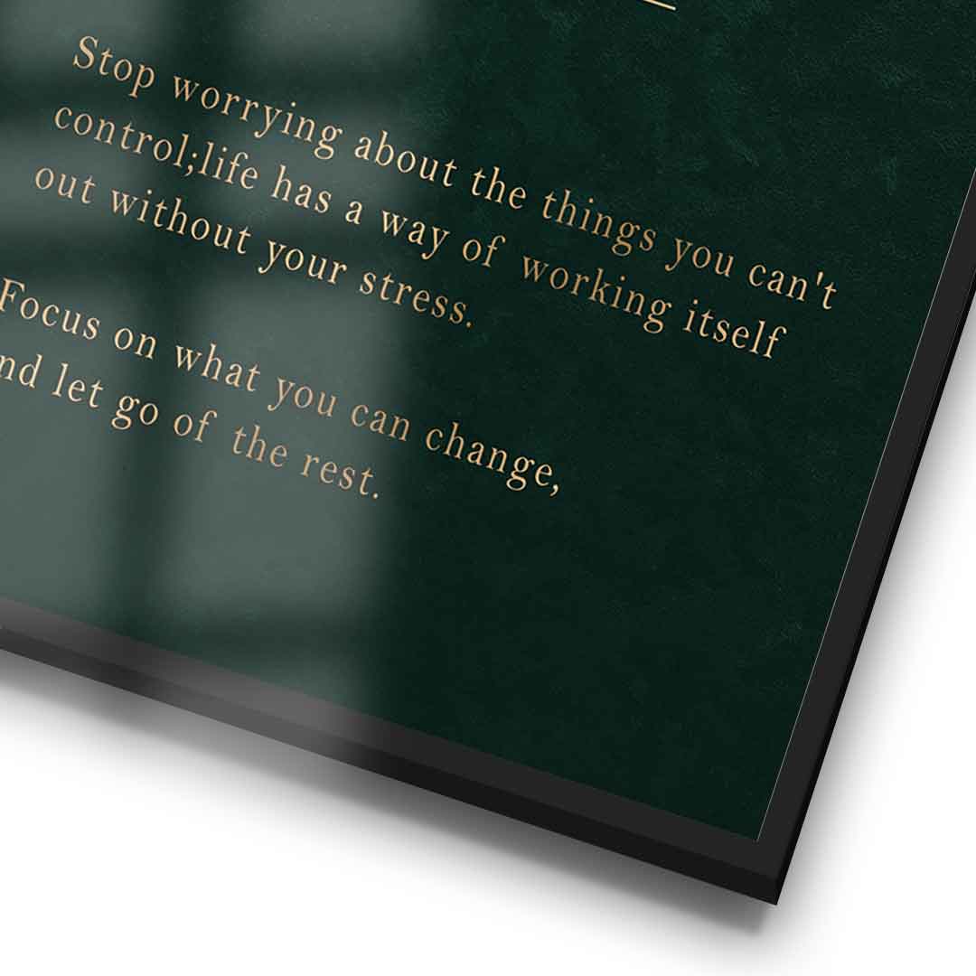 DOTCOMCANVAS Poster Don't Overthink it. gerahmt, Detailansicht des Rahmens
