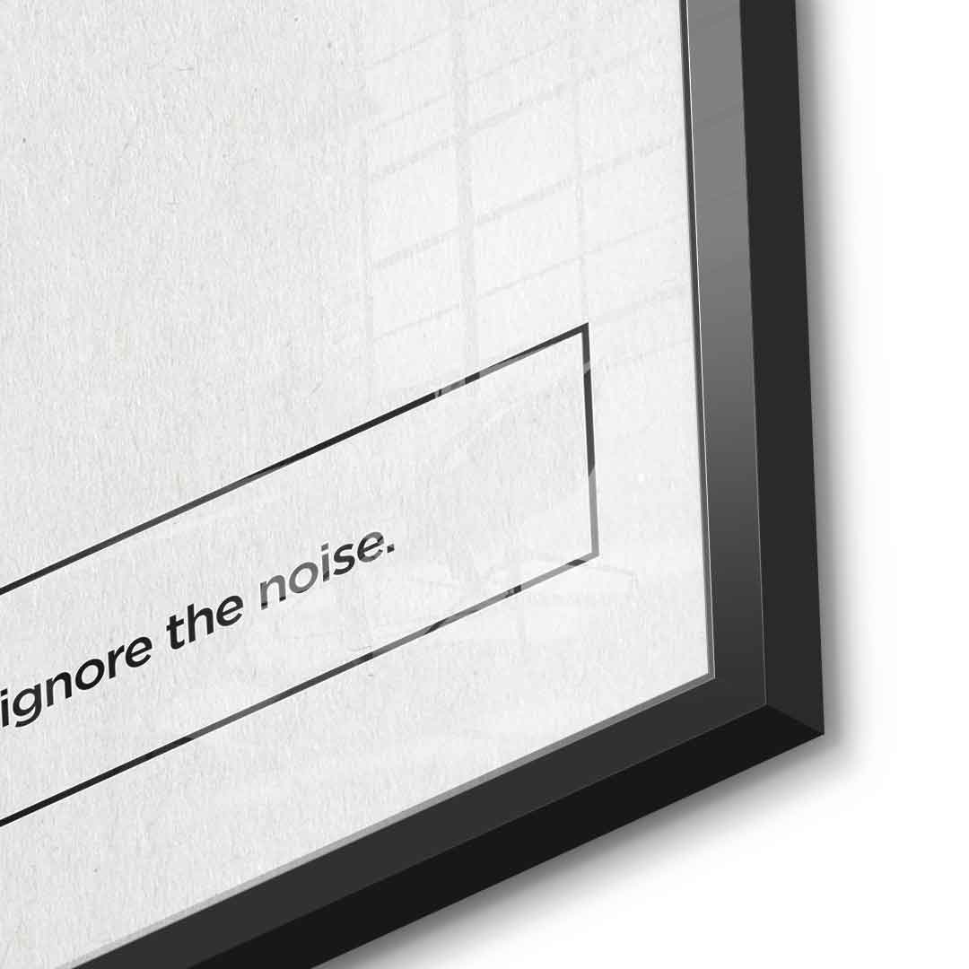 DOTCOMCANVAS® Focus (Fo) Acrylglasbild Version Weiß – Detailansicht