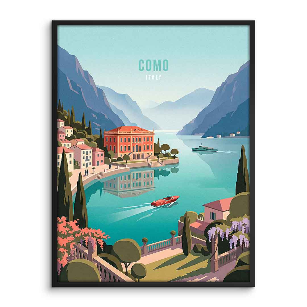 DOTCOMCANVAS Como Poster mit Bilderrahmen Front