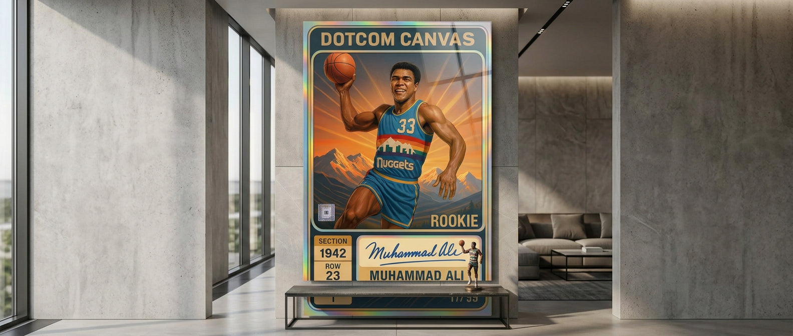 DOTCOMCANVAS Pablo Escobar Basketball Card Poster Pop Art Website Banner