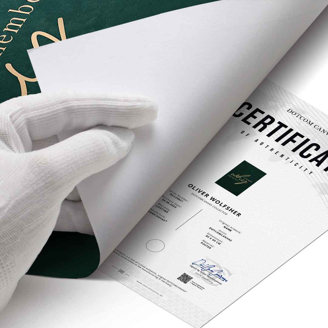 Remember WHY Poster Echtheitszertifikat