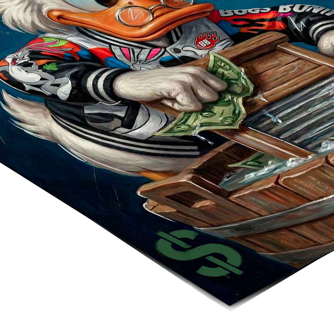 DOTCOMCANVAS® Hustle Hard Poster – Eckdetail