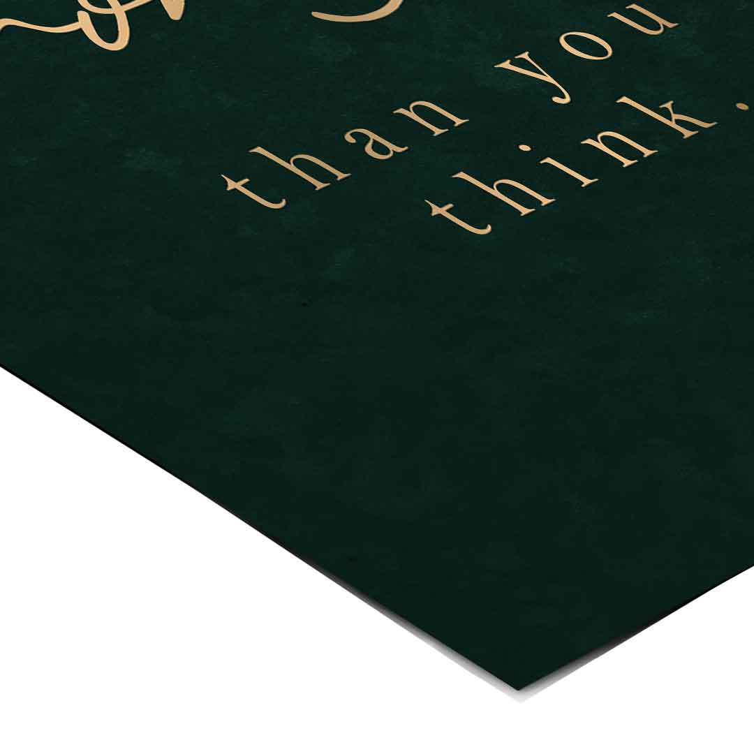 You are STRONGER Poster Ecken Detail