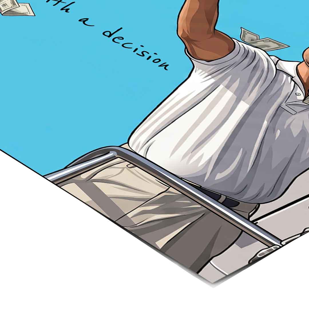 Success starts with a decision Poster Eckdetail