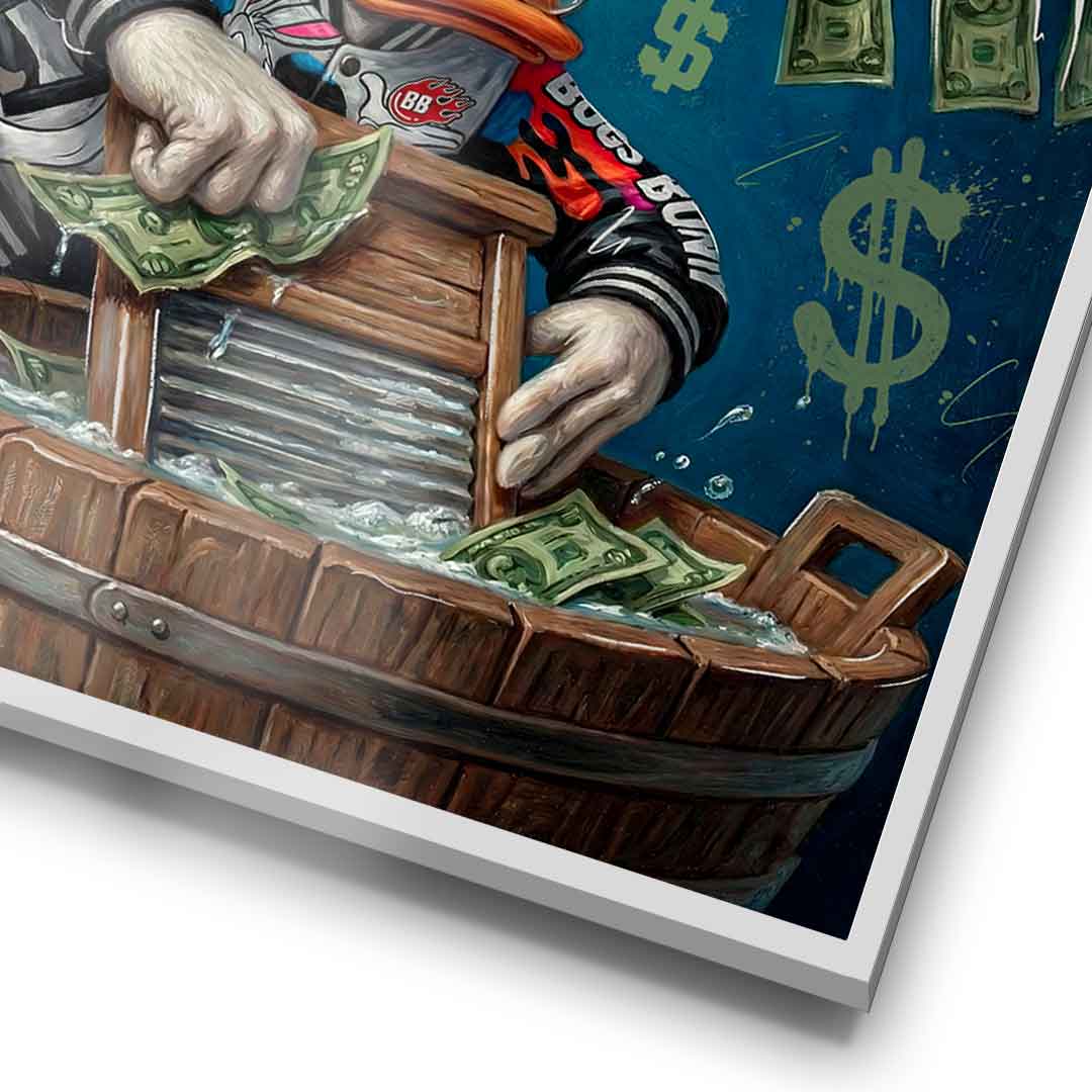 DOTCOMCANVAS® Hustle Hard Poster – gerahmtes Detail