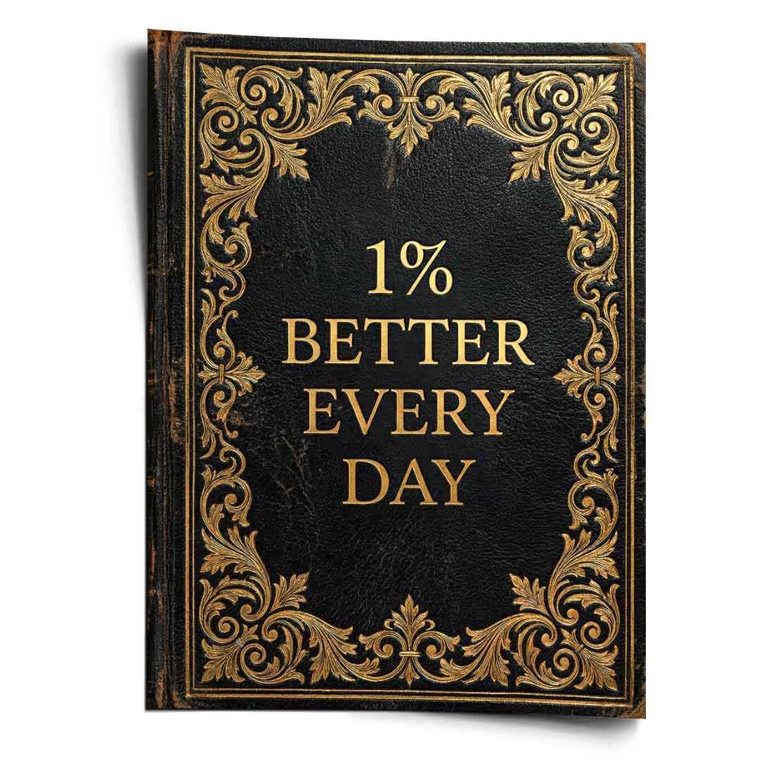 DOTCOMCANVAS® 1% better every day Poster – Vorderansicht
