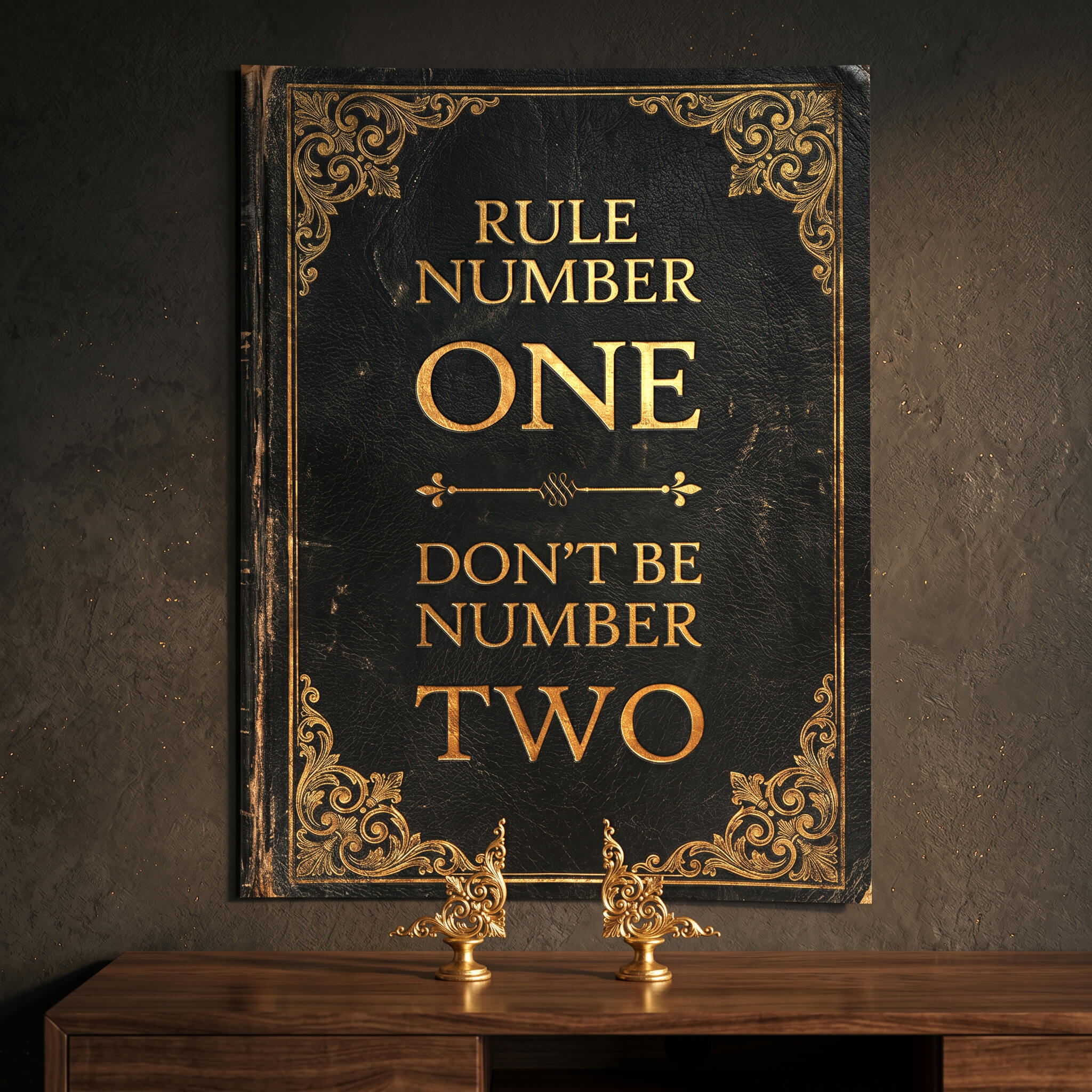 DOTCOMCANVAS® Rule Number One Poster – im Raum