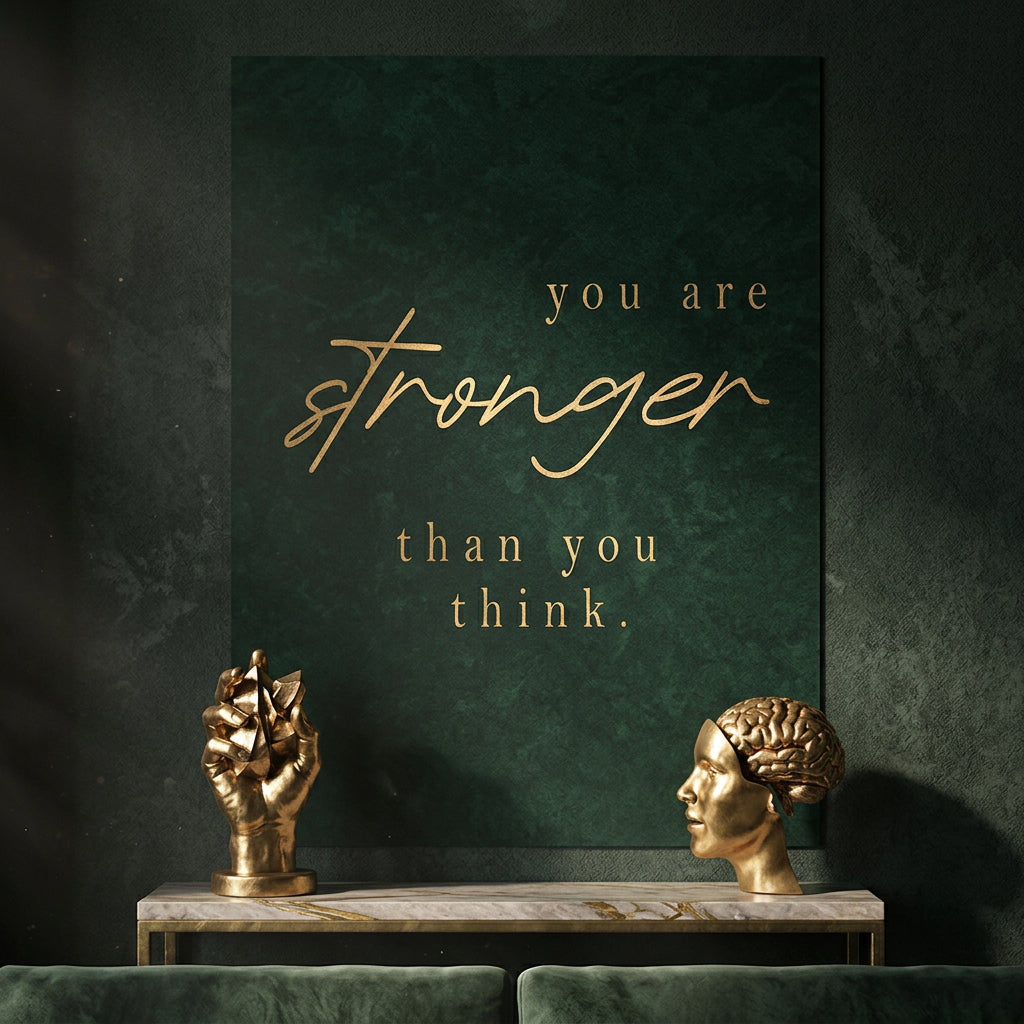 You are STRONGER Poster im Raum