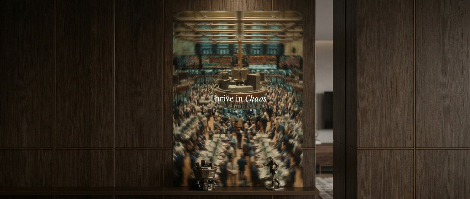 Thrive in Chaos Poster DOTCOMCANVAS Banner Trading Motivation