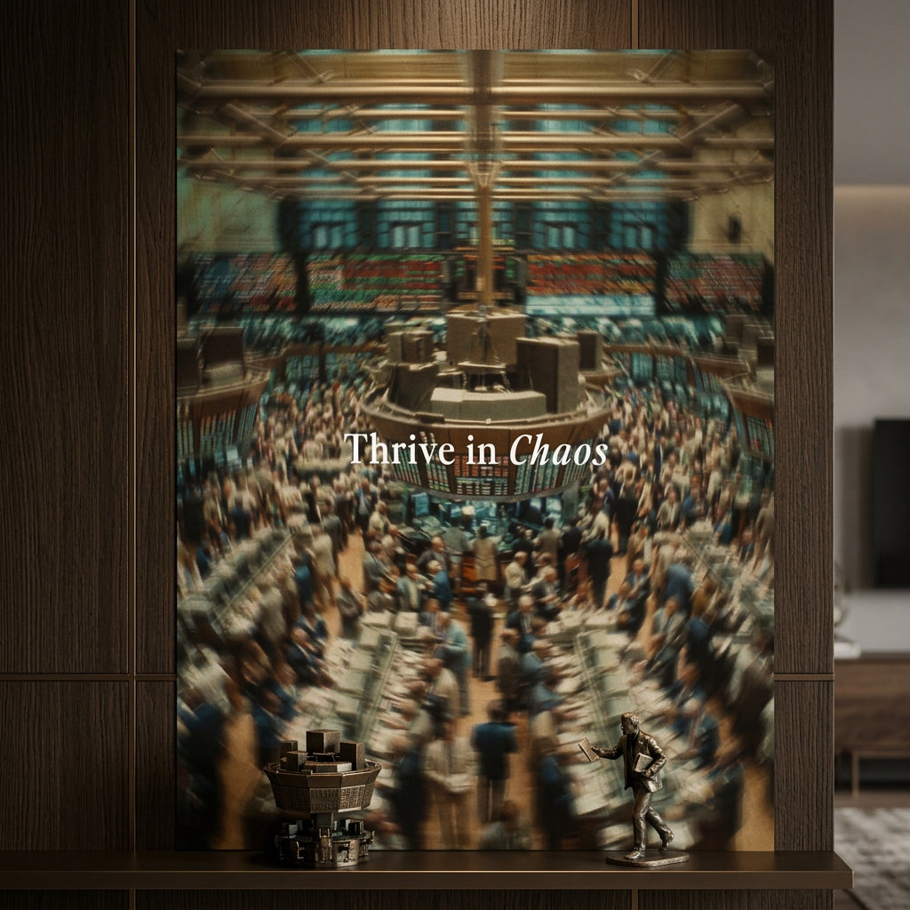 Thrive in Chaos Poster Wohnzimmer Wandbild Trading Motivation