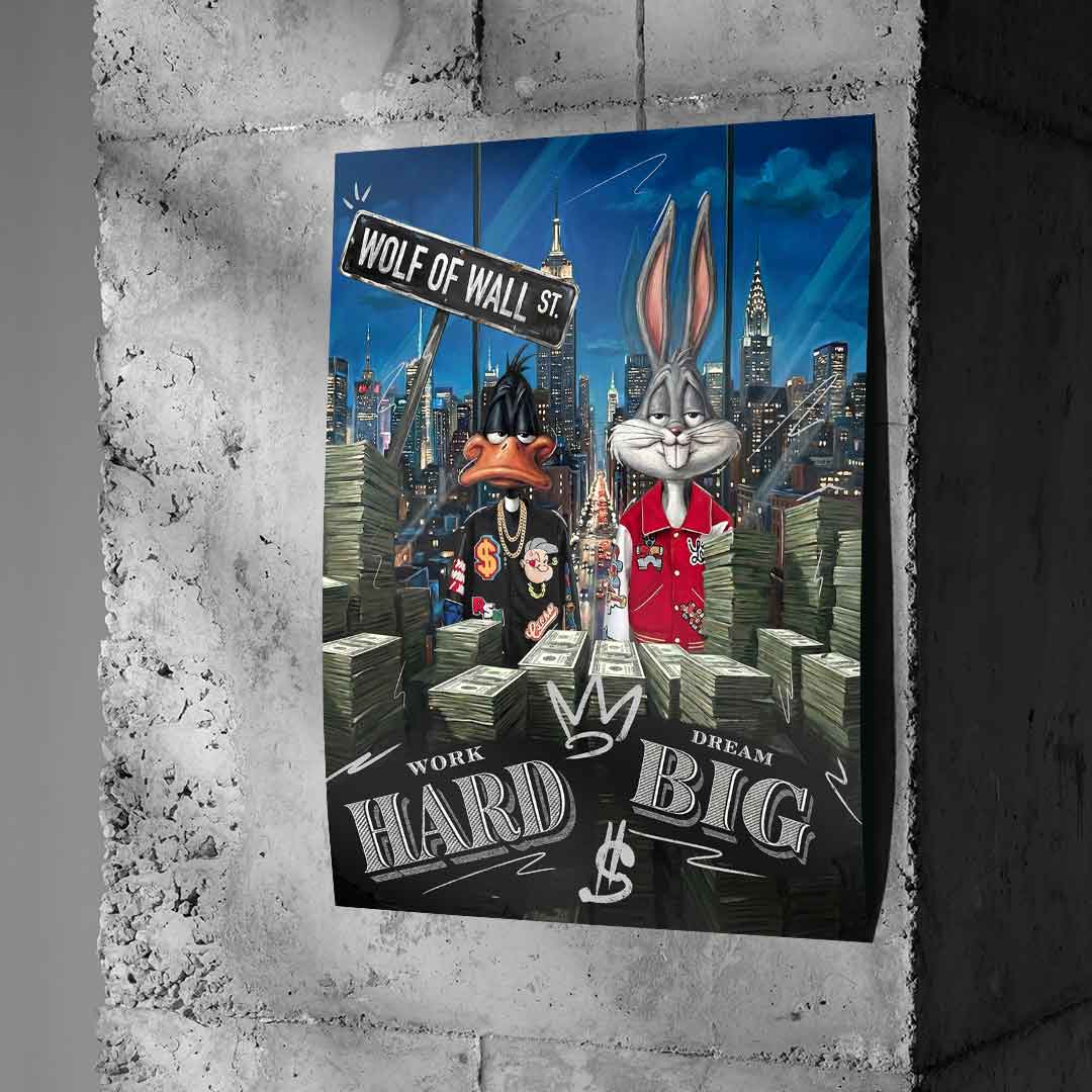 DOTCOMCANVAS® Me & My Bro Poster – an Betonwand