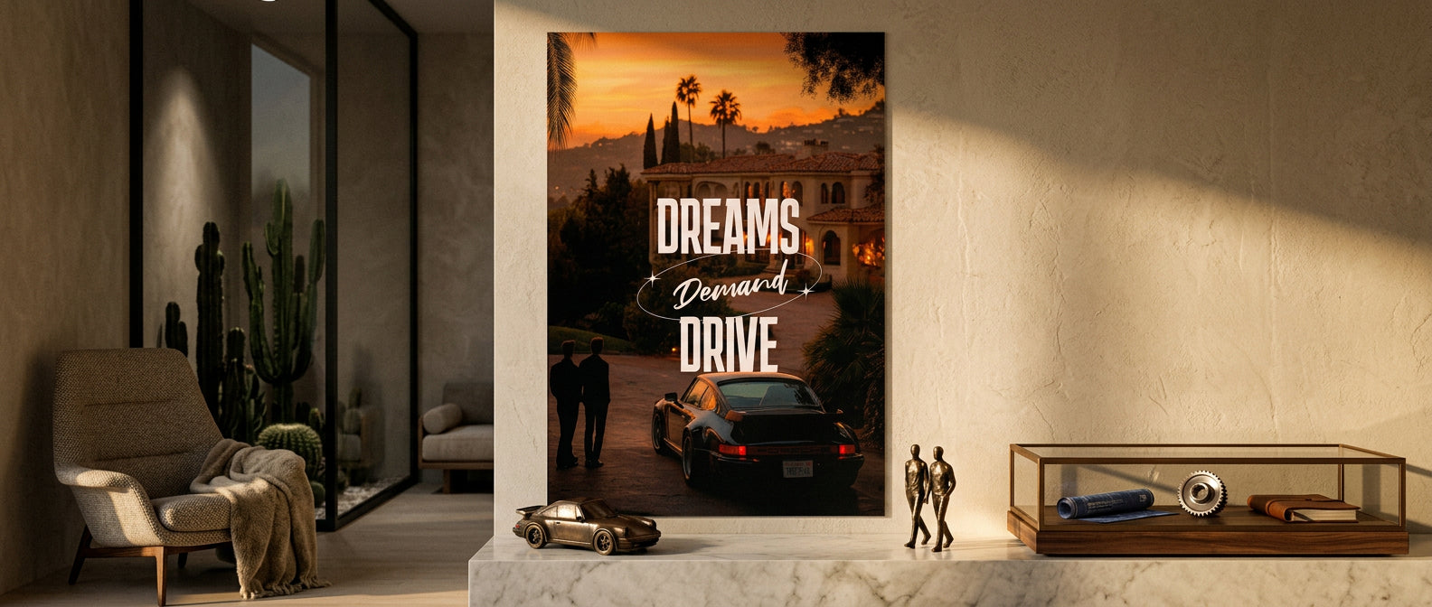 Dreams Demand Drive Poster Banner