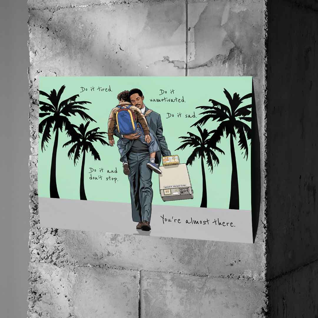 Do it and don't stop Poster Betonwand