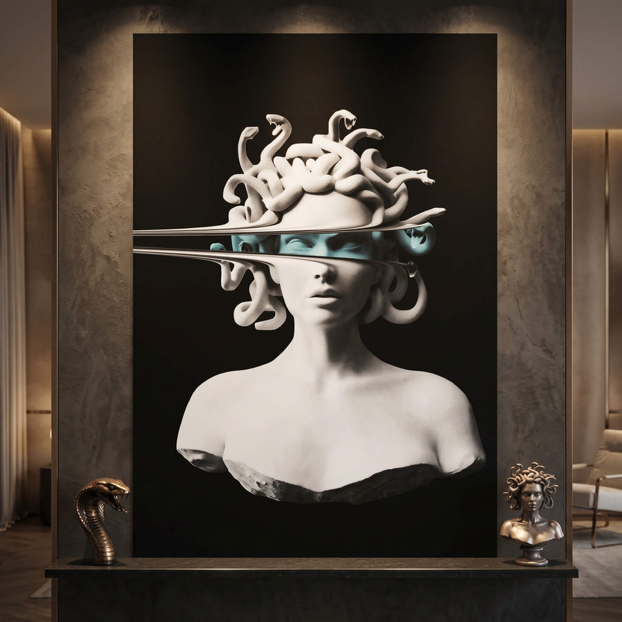 DOTCOMCANVAS® Portrait of Medusa Poster – im Raum
