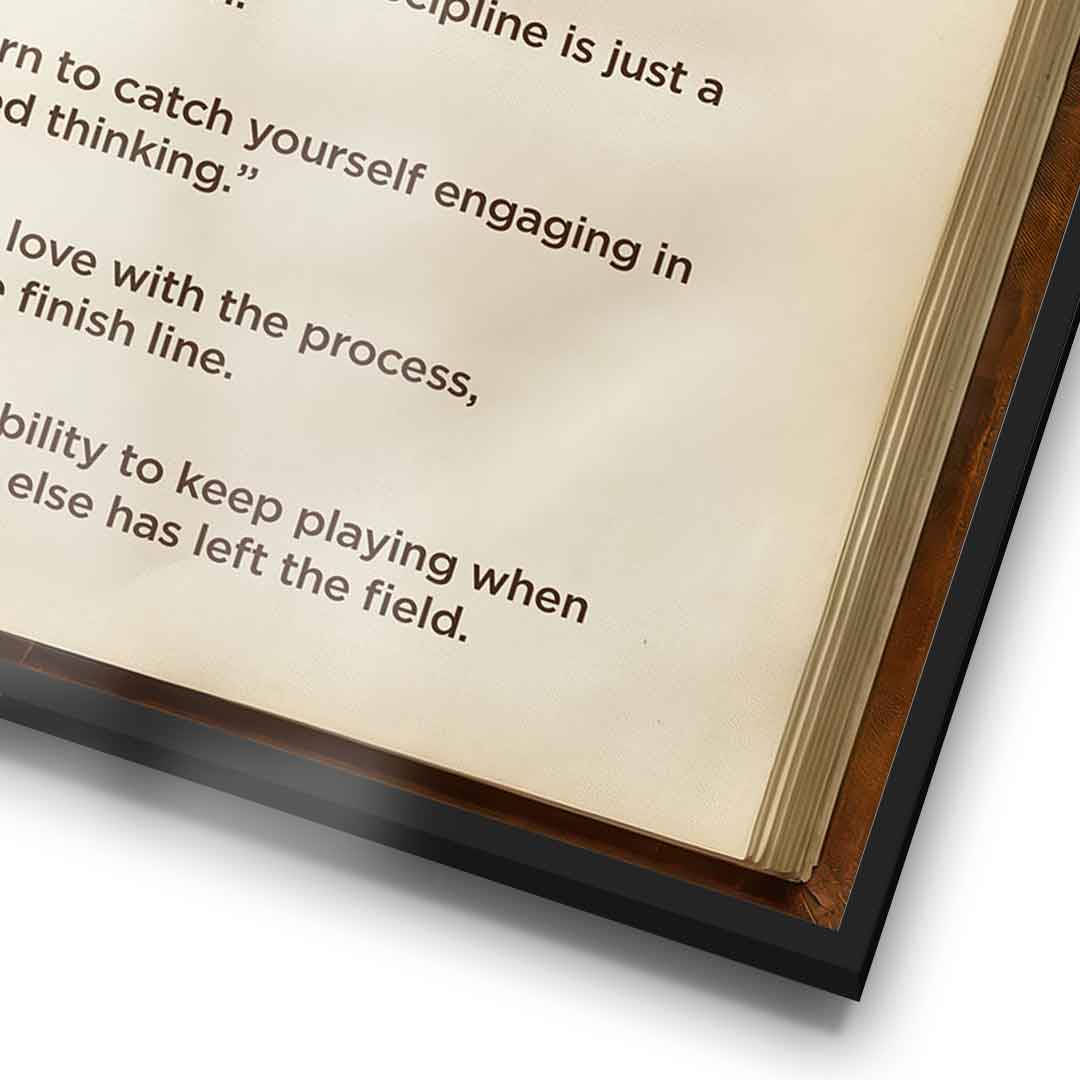 DOTCOMCANVAS® Mindset book Poster – gerahmtes Detail