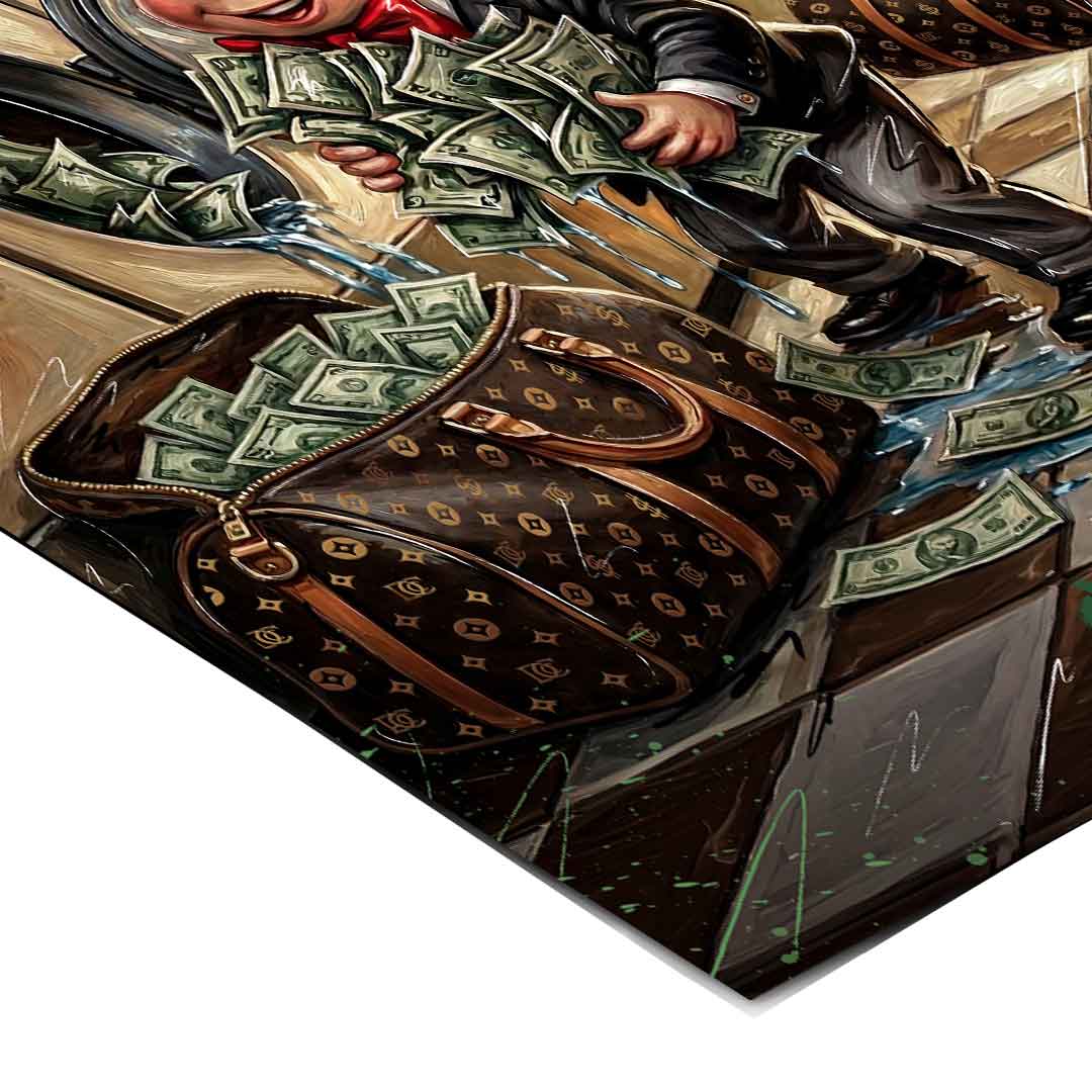 DOTCOMCANVAS® Never Stop Hustlin Poster – Eckdetail
