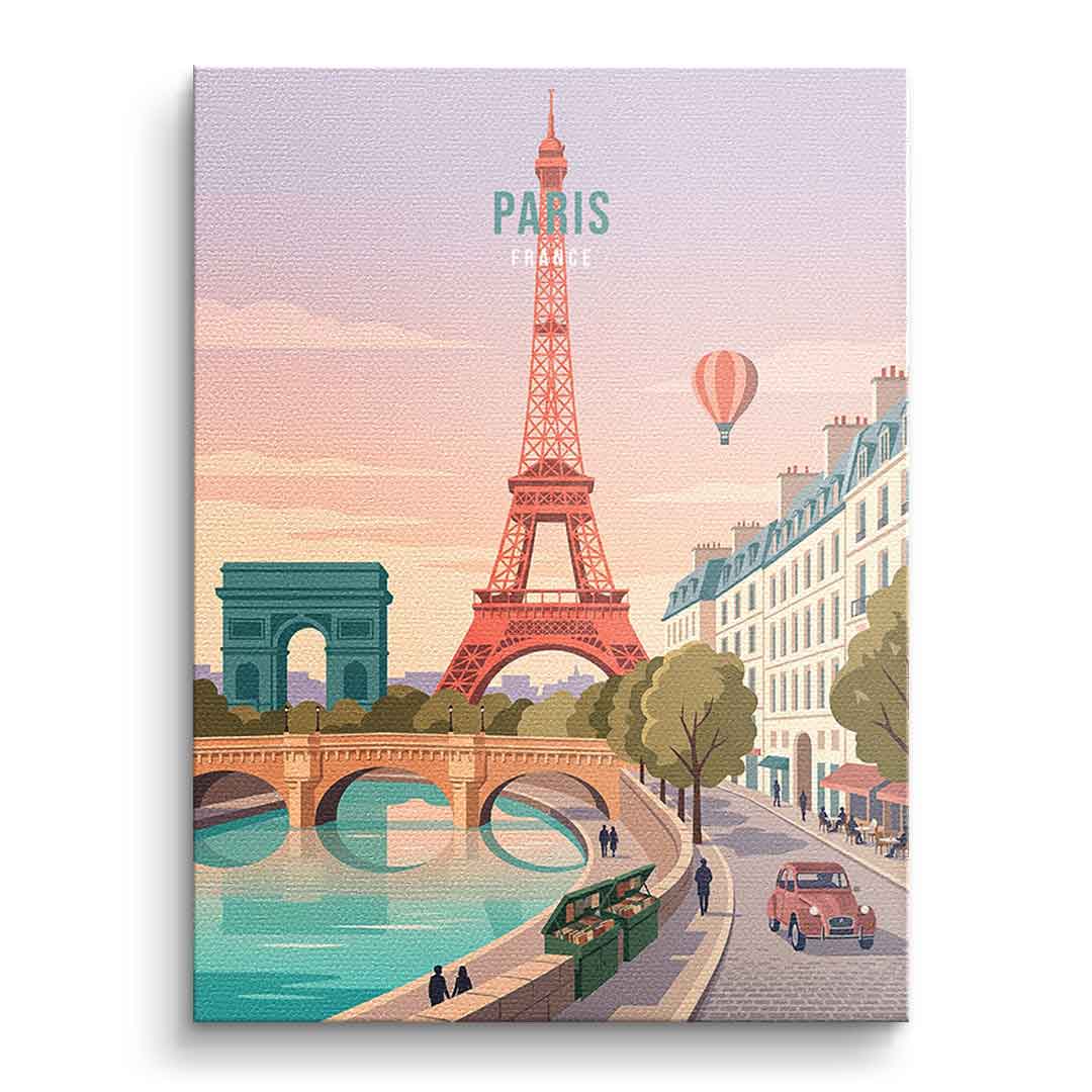 DOTCOMCANVAS Paris Leinwandbild Seitenansicht gold