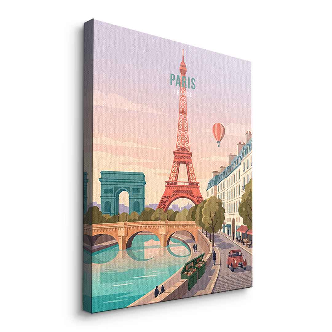 DOTCOMCANVAS Paris Leinwandbild Echtheitszertifikat