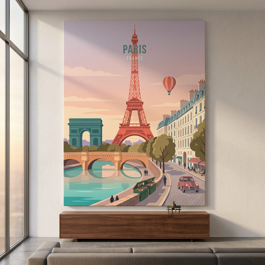 DOTCOMCANVAS Paris Leinwandbild im Raum Beispiel