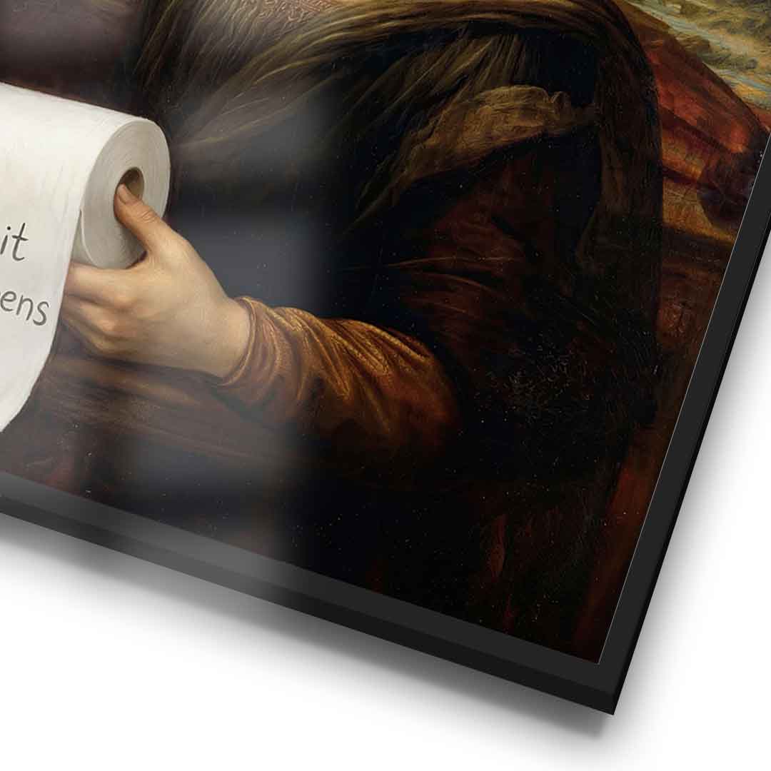 DOTCOMCANVAS Mona Lisa 1 for Toilett Poster Rahmen Detailansicht