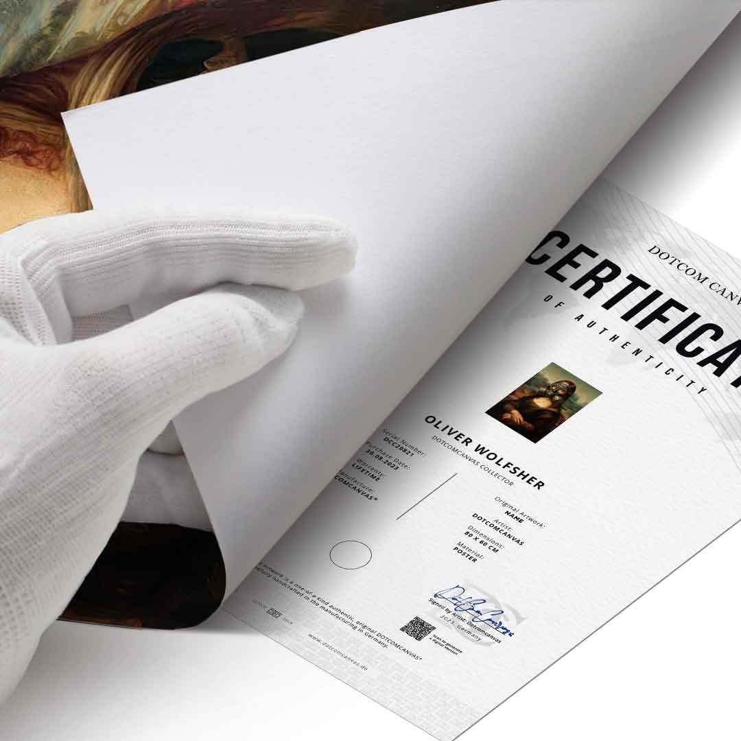 DOTCOMCANVAS Mona Lisa fürs WC 3 Poster - Echtheitszertifikat