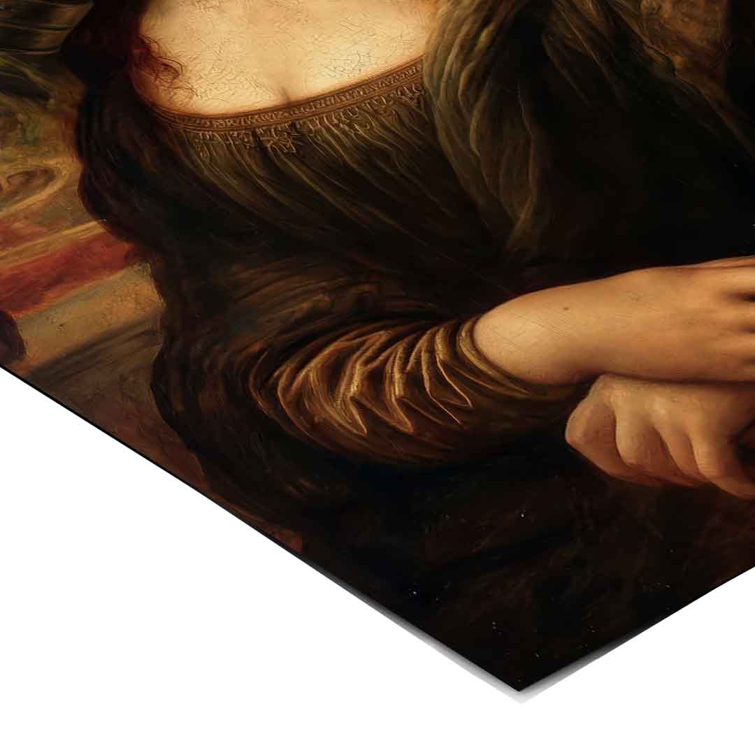 DOTCOMCANVAS Mona Lisa fürs WC 3 Poster - Eck-Detail