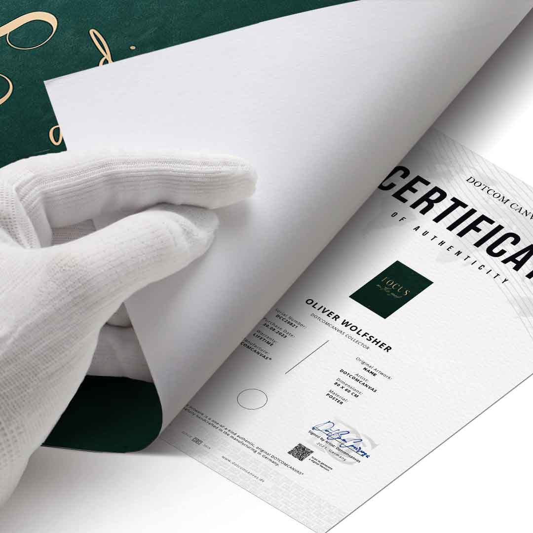 DOTCOMCANVAS FOCUS Poster – beiliegendes Echtheitszertifikat