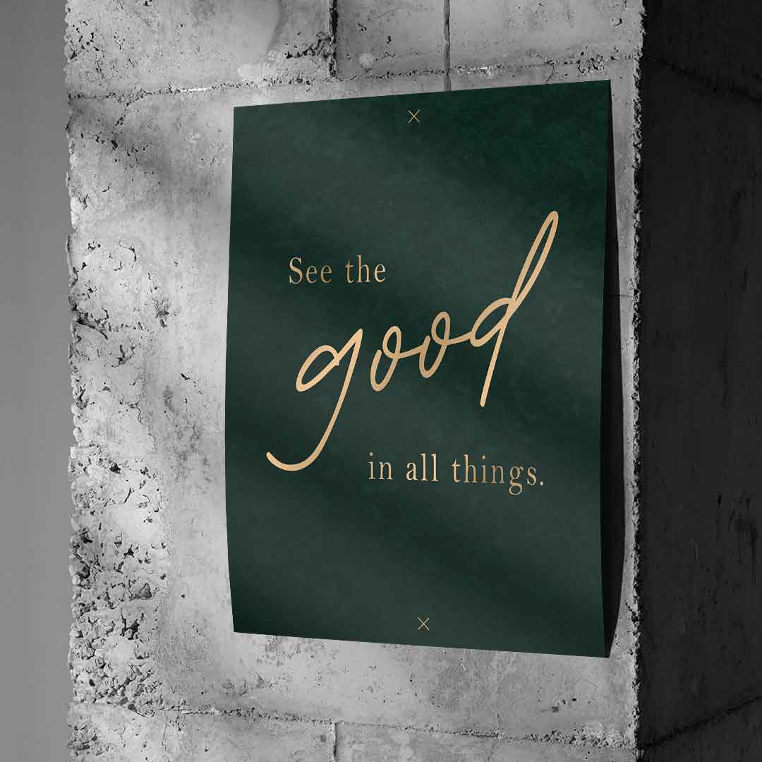 DOTCOMCANVAS See the GOOD Poster an Betonwand