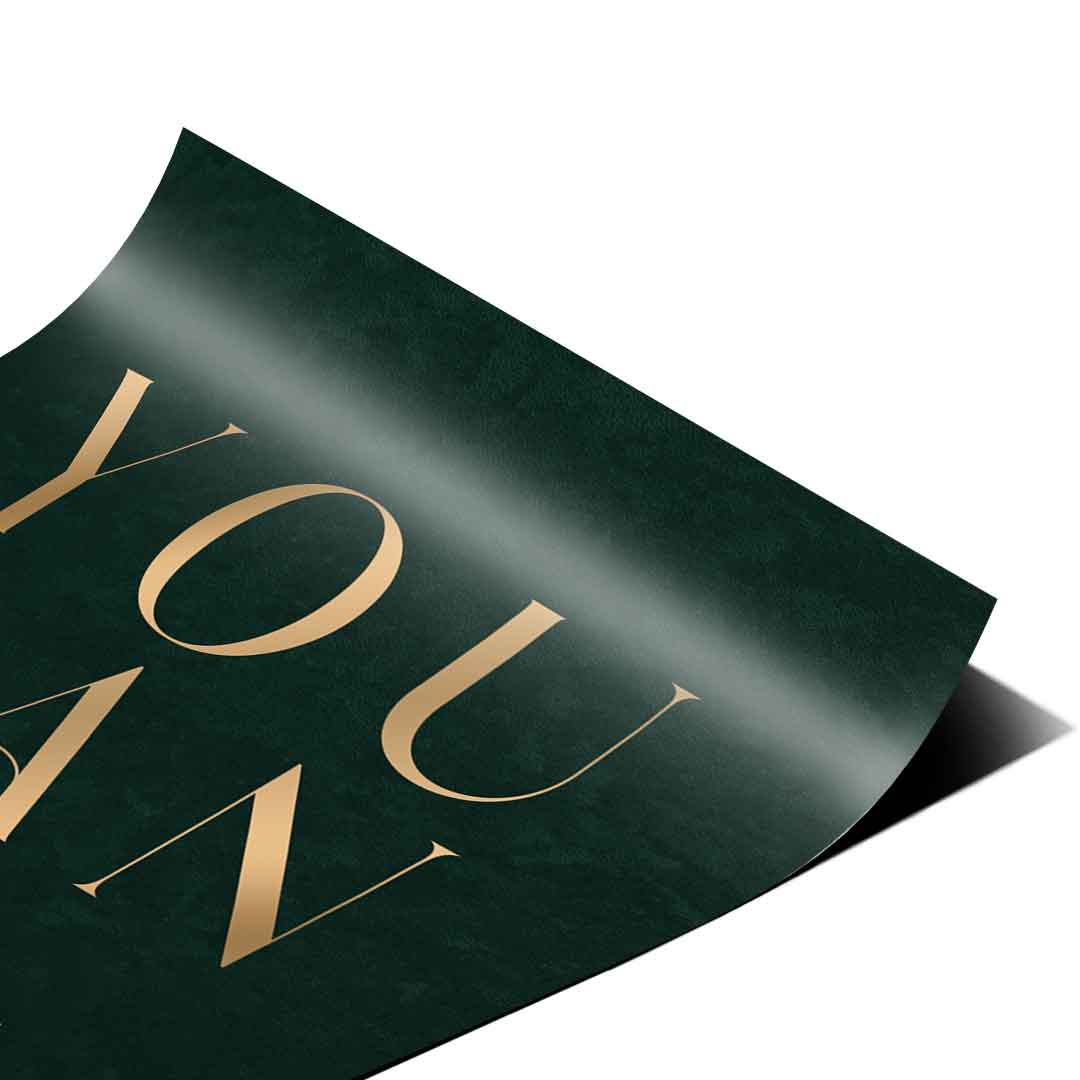 YOU CAN Poster Eckdetail Nahaufnahme