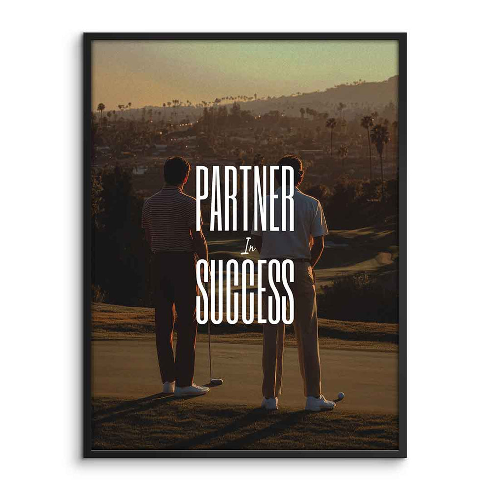 DOTCOMCANVAS Partner in Success Poster gerahmt Vorderansicht
