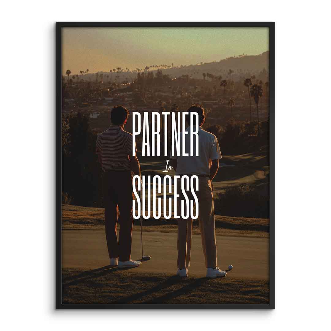 DOTCOMCANVAS Partner in Success Poster gerahmt Vorderansicht