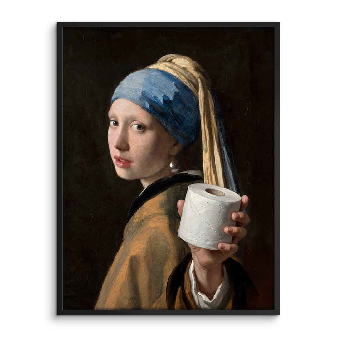 DOTCOMCANVAS Classic Painting for Toilett Poster gerahmt Front