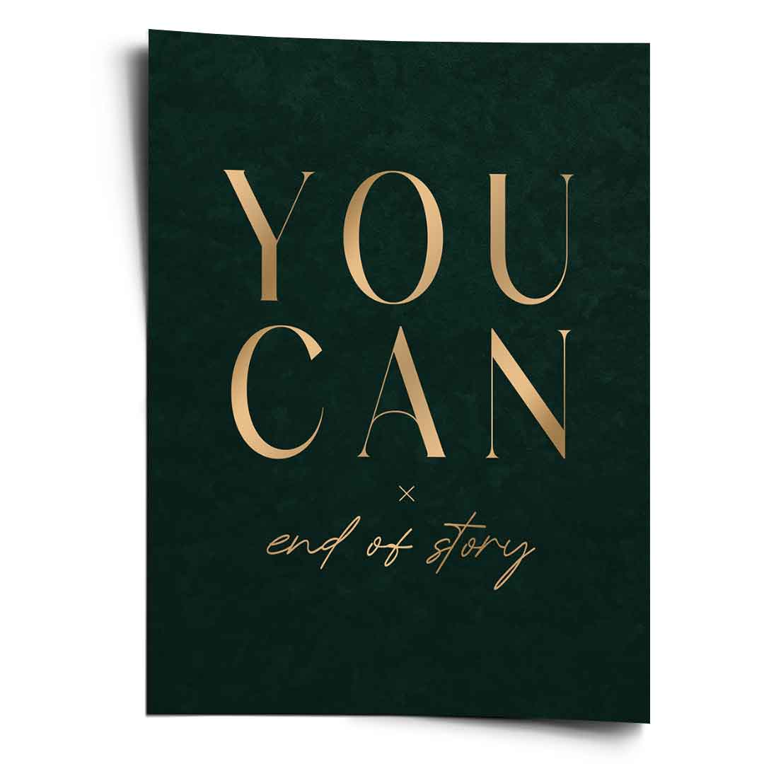 DOTCOMCANVAS YOU CAN Poster Motivation Typografie – Frontansicht