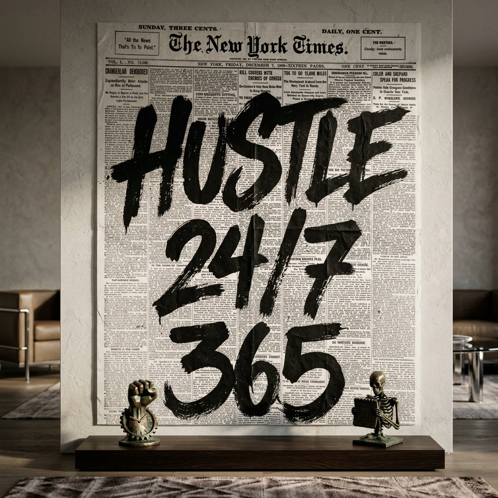 DOTCOMCANVAS Hustle 24/7 Poster im Raum