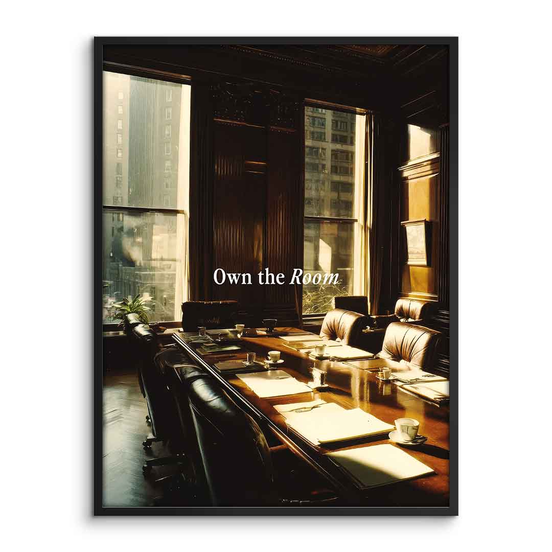 DOTCOMCANVAS Own the Room Poster mit Holzrahmen